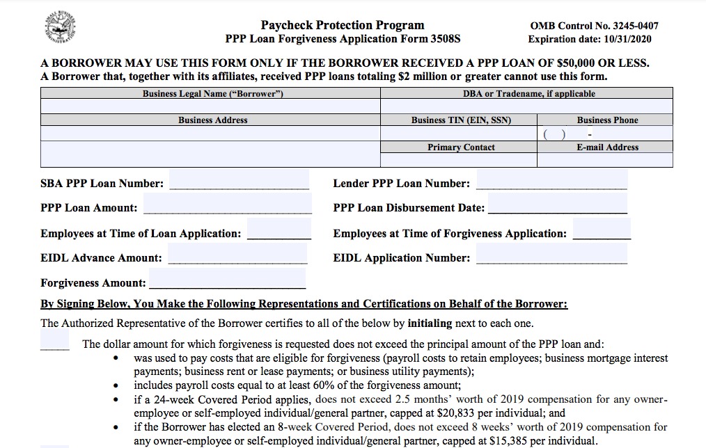 ALERT: New PPP Forgiveness Form & Guidance for Loans $50K and Less 5